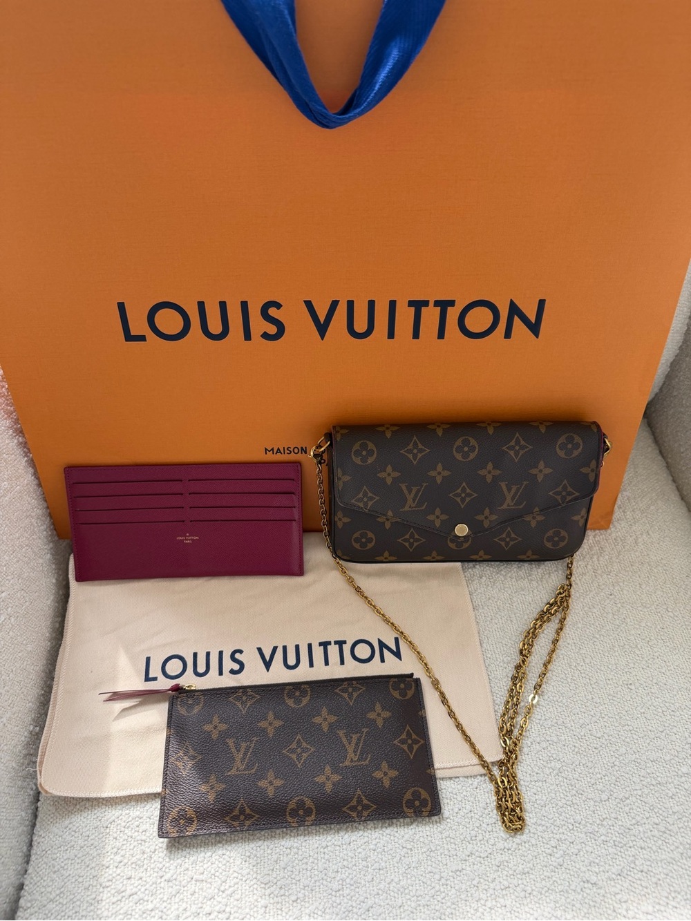 Authentic Louis Vuitton Félicie Pochette Crossbody 3 Piece Set - Picture 2 of 15